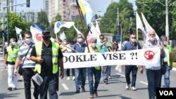 Protestna šetnja zbog najavljenih izmjena Zakona o radu, Sarajevo, 27. juli 2020.