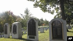 The Jewish Chaplains Memoriali on Chaplains Hill at Arlington National Cemetery in Arlington, Viginia, October 24, 2011