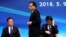 Thủ tướng Nhật Bản Shinzo Abe, Tổng thống Hàn Quốc Moon Jae-in và Thủ tướng Trung Quốc Li Keqiang tại Hội nghị thượng đỉnh kinh doanh Nhật-Trung-Hàn lần thứ 6 ở Tokyo hôm 9 tháng 5 năm 2018.