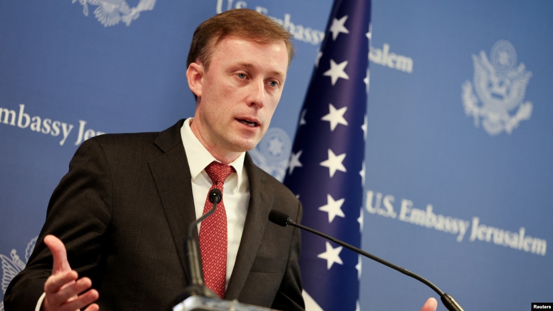 Советник президента США по национальной безопасности Джейк Салливан на брифинге для прессы в Тель-Авиве. 15 декабря 2023г.