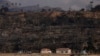 Homes and trees destroyed by the Palisades Fire are seen along the coastline on Jan. 17, 2025, in the Pacific Palisades neighborhood of Los Angeles.