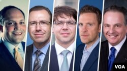 از راست: کن واینستین، مارک دوبوویتز، دیوید ایبسن، ایلان برمن و مایکل روبین
