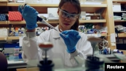 A researcher works in a lab at the Duke-NUS Medical School, which is developing a way to track genetic changes that speed testing of vaccines against the coronavirus disease (COVID-19), in Singapore March 23, 2020. Picture taken March 23, 2020.