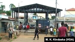 Border check point at Kiossi is seen, June 5, 2018, after Cameroon and Equatorial Guinea reopened six months after it was sealed to stop the movement of armed groups that fought to overthrow President Teodoro Obiang Nguema.