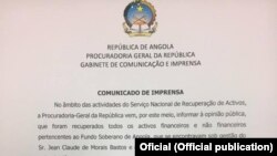 Declaração da PGR sobre libertação de Jean Claude Bastos de Morais