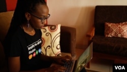 Gloria Iribagiza lives in Kigali, Rwanda, and works as a blogger and writes on development issues. (C. Oduah for VOA)