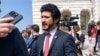 FILE - U.S. Representative Greg Casar, left, speaks in Washington, May 25, 2023. He is one of more than 60 members of Congress urging President Joe Biden to secure the release of people being held in Pakistan, including former Prime Minister Imran Khan.