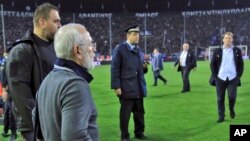 Ivan Savvidis ioo garoonka ku dhex socda 11-ki March, 2018.