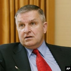 Retired Gen. Anthony Zinni, George Bush's Middle East envoy from 2001-2003, expresses his views during an interview in New York (File Photo)