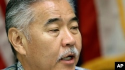 Hawaii Gov. David Ige speaks during a news conference about the state's mistaken missile alert, Jan. 30, 2018, in Honolulu. Hawaii's emergency management leader has resigned and a state employee who sent an alert falsely warning of an incoming ballistic missile has been fired, officials said.