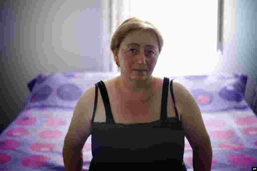 Eteri Yantbelidze, 56, at her house in Karaleti. (Yuli Weeks for VOA)