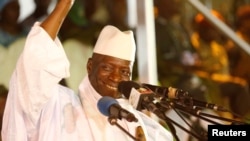 Presiden Gambia Yahya Jammeh dalam kampanye di Banjul, Gambia, 29 November 2016 (Foto: dok).