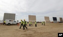 Prototipos del muro fronterizo que la administración Trump quiere levantar en la frontera sur del país.