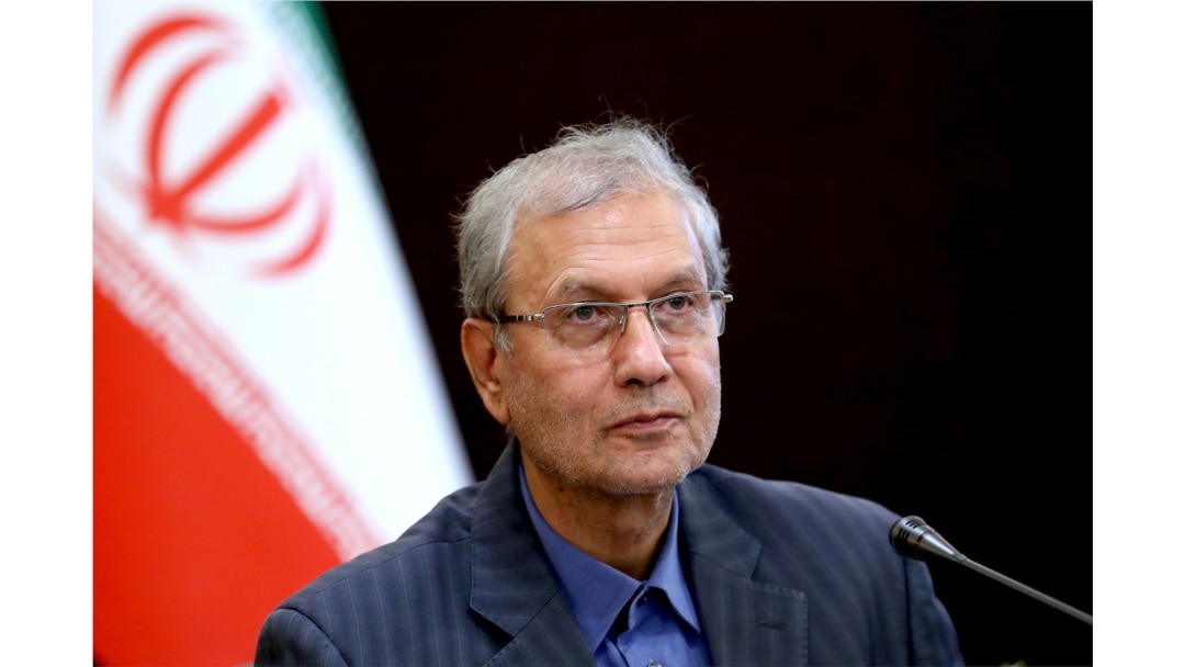 FILE - Iran's government spokesman Ali Rabiei speaks during a press briefing in Tehran, Iran, July 7, 2019.