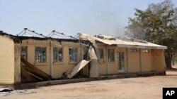 The remains of the burned out Federal Government College in Buni Yadi, Nigeria, Feb. 25, 2014.