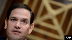 FILE - Sen. Marco Rubio of Florida on Capitol Hill in Washington, D.C. in March 2019.