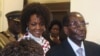 FILE - President Robert Mugabe and his wife Grace arrive to chair ZANU PF's Politburo meeting at the party headquarters in Harare, Feb. 15, 2017. 