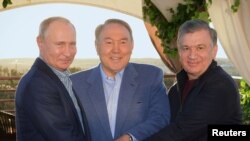 Vladimir Putin, Nursultan Nazarbayev, Shavkat Mirziyoyev