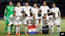 Tim sepakbola Belanda. Pria Belanda ada di peringkat teratas dalam hal tinggi badan, menurut hasil penelitian.