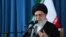 In this picture released by an official website of the office of the Iranian supreme leader on Sunday, March 20, 2016, Supreme Leader Ayatollah Ali Khamenei speaks to a crowd in the northern city of Mashhad, Iran.