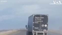 Կոլորադոյի 25 միջնահանգային մայրուղու վրա ուժգին քամին խանգարում է բեռնատարի ընթացքին