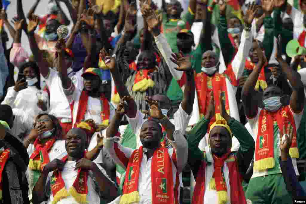 Burkina Faso Fans in Cameroon on Jan. 23, 2022.