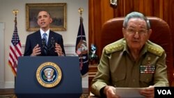 Presiden Amerika Barack Obama (kiri) dan Presiden Kuba Raul Castro (Foto: dok).