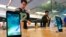 FILE - The Apple iPhone 7 is displayed at an Apple store at the Grove in Los Angeles, California, Sept. 16, 2016.