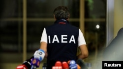Director-General of IAEA Rafael Grossi speaks to reporters after his return from Ukraine, in Schwechat