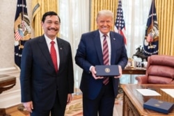 President Donald Trump met with the Indonesian Coordinating Minister for Maritime Affairs and Investment Luhut Binsar Pandjaitan on Nov. 17, 2020. (Photo courtesy Indonesian Coordinating Ministry for Maritime and Investment Affairs)