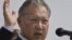This April 13, 2010 photo shows Kyrgyzstan's deposed President Kurmanbek Bakiyev delivering a speech to his supporters during a rally in the town of Jalal-Abad in southern Kyrgyzstan.