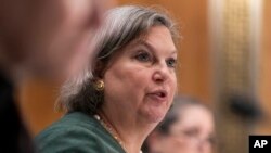 Wakil Menteri Luar Negeri AS urusan Politik Victoria Nuland di Capitol Hill, Washington, 26 Januari 2023. (AP/Manuel Balce Ceneta)