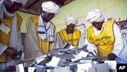 Southern Sudan Referendum Commission staff members during the official counting of votes on South Sudanese independence, 16 Jan 2011