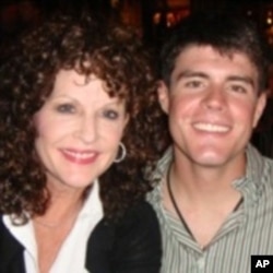 Becky Whetstone (left) with her son, US Marine Lance Corporal Benjamin Whetstone Schmidt, who died in October 2011.