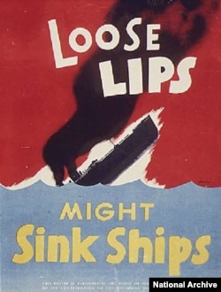 Copy of a World War II poster from the U.S. Office of War Information.