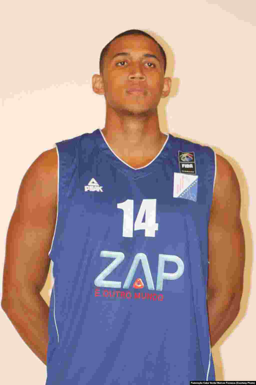 Kony (Kevin Coronel), selecção Cabo Verde no AfroBasket 2015. Federação Cabo Verde/ Marcos Fonseca