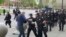In this image from video provided by WBFO, a Buffalo police officer appears to shove a man who walked up to police June 4, 2020, in Buffalo, N.Y. 