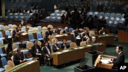 日本首相野田佳彦9月26日在联合国大会上演讲