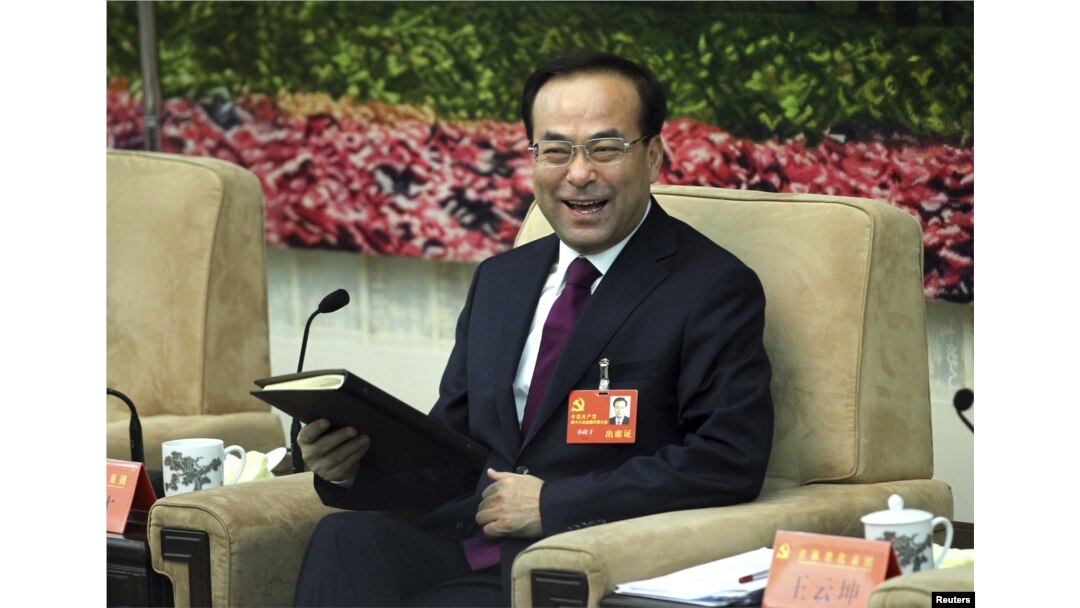 时任中共吉林省委书记的孙政才在中共十八大的一次会议上（2012年11月9日）