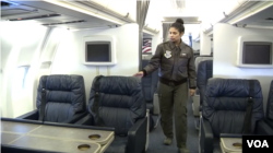 Tech Sergeant Vanessa Schook, who was born in Colombia in South America, is a flight attendant at Andrews who became a citizen after joining the military.