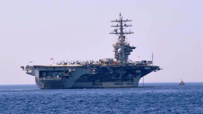 FILE - The American nuclear-powered aircraft carrier USS Dwight D. Eisenhower is seen in a July 14, 2012, photo.
