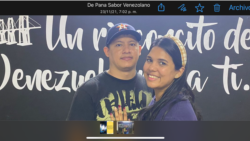 Johana López y su esposo Álex Mendoza están al frente de su emprendimiento gastronómico De pana, Sabor Venezolano, en Villavicencio, Colombia, un lugar de encuentro para sus coterráneos. (Cortesía Johana López)