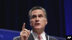 Former Massachusetts Gov. Mitt Romney addresses the Conservative Political Action Conference (CPAC) in Washington, D.C. (file)