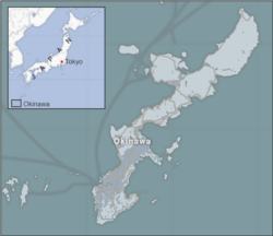 日本冲绳岛的位置