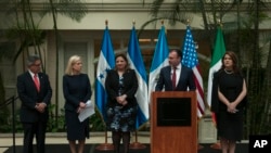 Foto de archivo de la última reunión entre los países del Triángulo Norte, México y EE.UU. en Ciudad de Guatemala, el 10 de julio del 2018. 