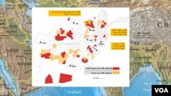 نقشه لانگ وار ژورنال: بیشتر از ۳۰ ولسوالی در تصرف طالبان است