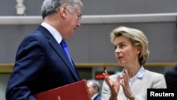 Ursula von der Leyen, ministre allemande de la Défense, lors d'une réunion européenne à Bruxelles, Belgique, le 6 mars 2017.