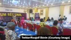 Forum de promotion du rôle des femmes de la Cédéao au Bénin, 23 novembre 2017. (Twitter/Roajelf Bénin)