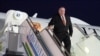 FILE - U.S. Secretary of State Mike Pompeo steps from a plane upon arrival in Tashkent, Uzbekistan, Feb. 2, 2020. 