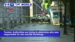 VOA60 World- : Authorities in Tunsia are trying to determine who was responsible for two suicide bombings in Tunis